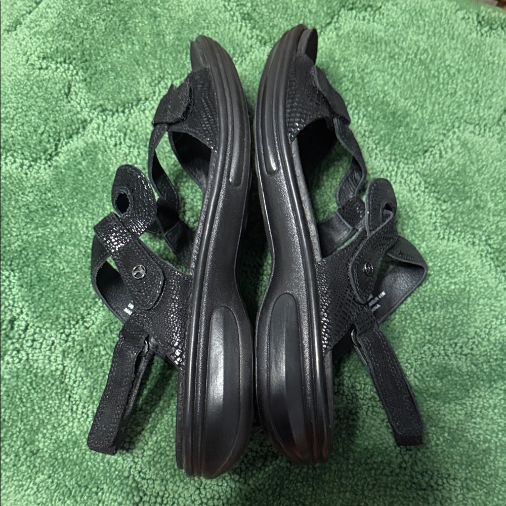 Revere Miama Black Lizard Strappy Comfort Sandals. Size 41UK - Picture 4 of 8